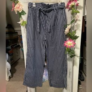 Women’s Basics Size 14 Navy Striped Pants